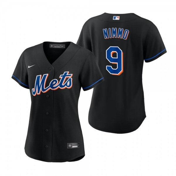 Women's New York Mets Brandon Nimmo Black Replica Alternate Jersey