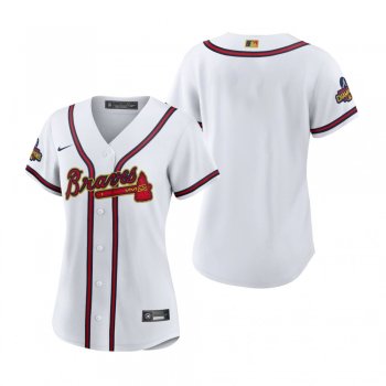 Women's Atlanta Braves White 2022 Gold Program Replica Jersey