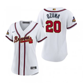 Women's Marcell Ozuna Atlanta Braves White 2022 Gold Program Replica Jersey