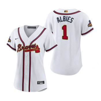 Women's Ozzie Albies Atlanta Braves White 2022 Gold Program Replica Jersey