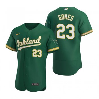 Men's Oakland Athletics Yan Gomes Nike Kelly Green Authentic Alternate Jersey