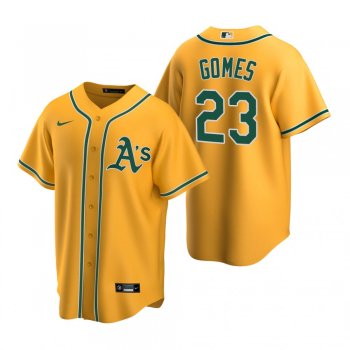 Oakland Athletics Yan Gomes Nike Gold Replica Alternate Jersey