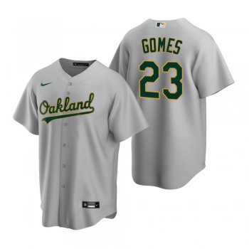 Oakland Athletics Yan Gomes Nike Gray Replica Road Jersey