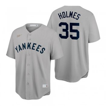 New York Yankees Clay Holmes Gray Cooperstown Throwback Jersey