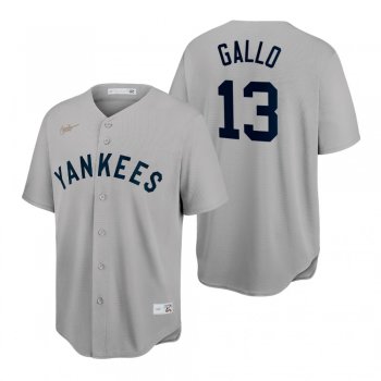 New York Yankees Joey Gallo Gray Cooperstown Throwback Jersey