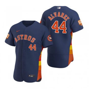 Men's Houston Astros Yordan Alvarez Navy 60th Anniversary Authentic Jersey