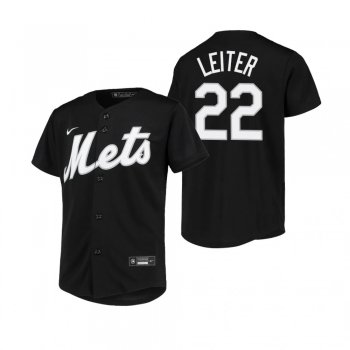 Youth New York Mets Al Leiter Nike Black Replica Jersey