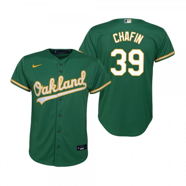 Youth Oakland Athletics Andrew Chafin Nike Kelly Green Replica Alternate Jersey