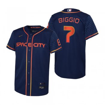 Youth Houston Astros Craig Biggio Nike Navy 2022 City Connect Replica Jersey