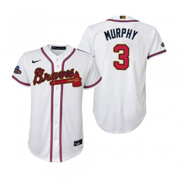 Youth Dale Murphy Atlanta Braves White 2022 Gold Program Replica Jersey