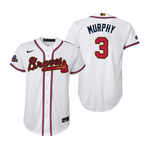 Youth Dale Murphy Atlanta Braves White 2022 Gold Program Replica Jersey