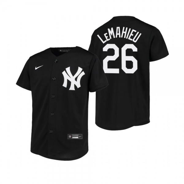 Youth New York Yankees D.J. LeMahieu Nike Black Replica Jersey