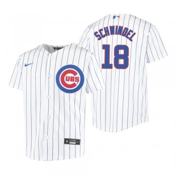 Youth Chicago Cubs Frank Schwindel Nike White Replica Home Jersey