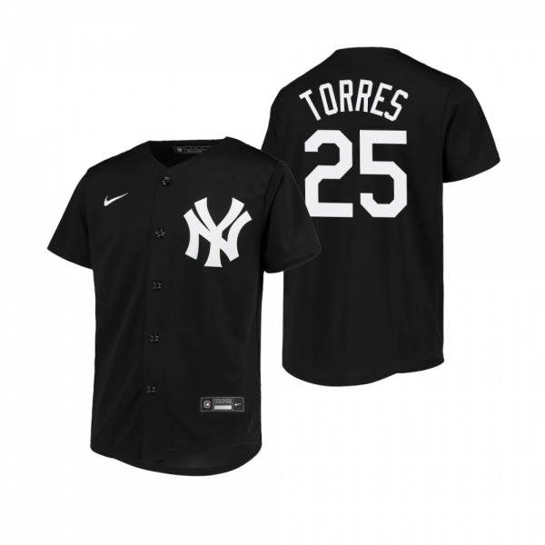 Youth New York Yankees Gleyber Torres Nike Black Replica Jersey