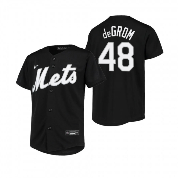 Youth New York Mets Jacob deGrom Nike Black Replica Jersey