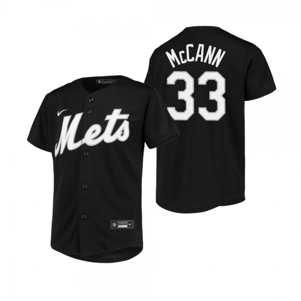 Youth New York Mets James McCann Nike Black Replica Jersey