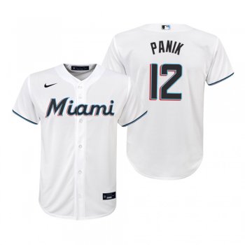 Youth Miami Marlins Joe Panik Nike White Replica Home Jersey