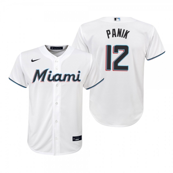 Youth Miami Marlins Joe Panik Nike White Replica Home Jersey