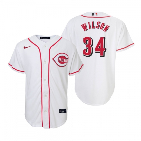 Youth Cincinnati Reds Justin Wilson Nike White Replica Home Jersey