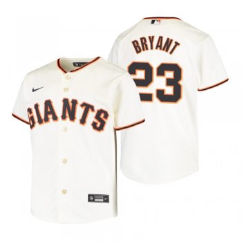 Youth San Francisco Giants Kris Bryant Nike Cream Replica Home Jersey