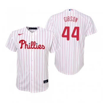 Youth Philadelphia Phillies Kyle Gibson Nike White Replica Home Jersey