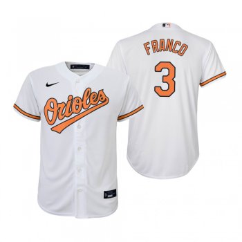 Youth Baltimore Orioles Maikel Franco Nike White Replica Home Jersey