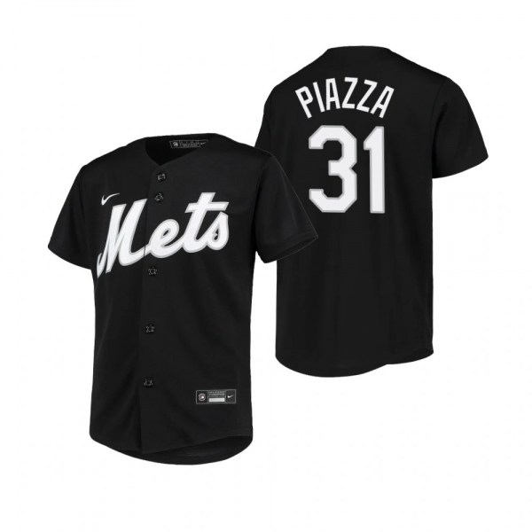 Youth New York Mets Mike Piazza Nike Black Replica Jersey