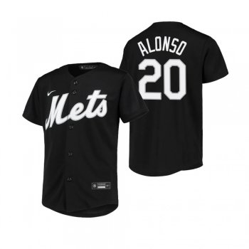 Youth New York Mets Pete Alonso Nike Black Replica Jersey