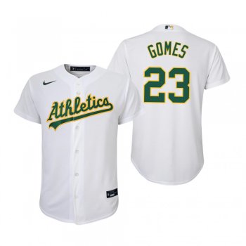 Youth Oakland Athletics Yan Gomes Nike White Replica Home Jersey