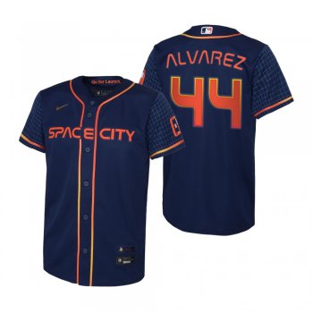 Youth Houston Astros Yordan Alvarez Nike Navy 2022 City Connect Replica Jersey