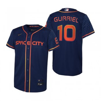 Youth Houston Astros Yuli Gurriel Nike Navy 2022 City Connect Replica Jersey