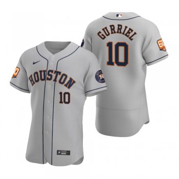 Men's Houston Astros Yuli Gurriel Gray 60th Anniversary Authentic Jersey