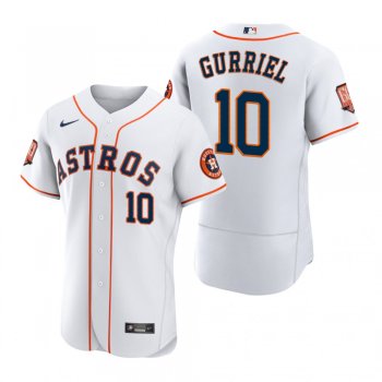 Men's Houston Astros Yuli Gurriel White 60th Anniversary Authentic Jersey