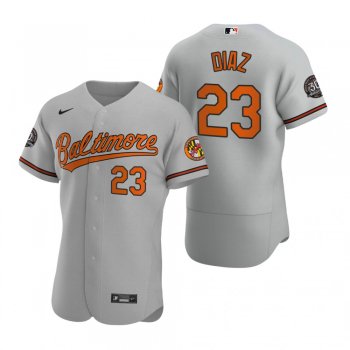 Men's Baltimore Orioles Yusniel Diaz Nike Gray 30th Anniversary Authentic Jersey