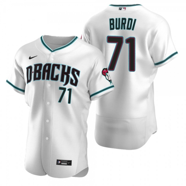 Men's Arizona Diamondbacks Zack Burdi White Authentic Alternate Jersey