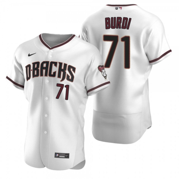 Men's Arizona Diamondbacks Zack Burdi White Authentic Home Jersey