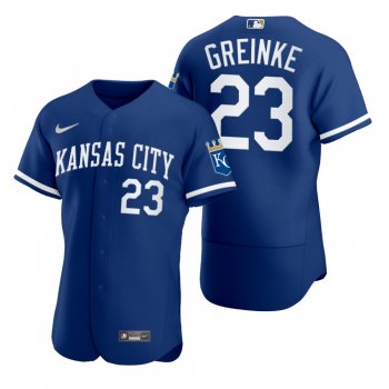 Men's Kansas City Royals Zack Greinke Royal Authentic Jersey