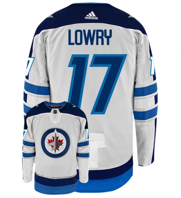 Adam Lowry Winnipeg Jets Adidas Authentic Away NHL Hockey Jersey