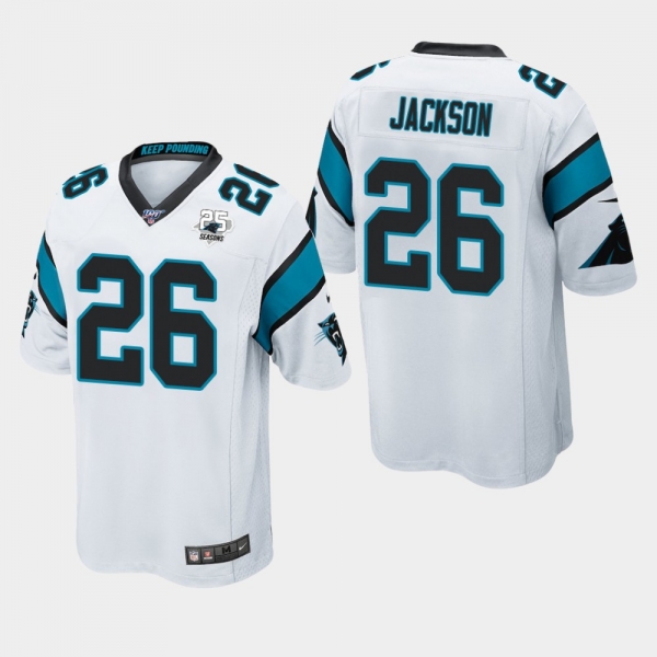 Men's Carolina Panthers #26 Donte Jackson 25th Season Game Jersey - White