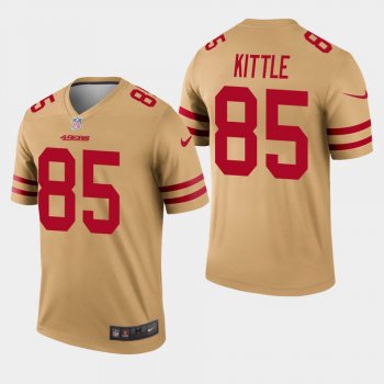 Men's San Francisco 49ers #85 George Kittle Inverted Legend Jersey - Gold