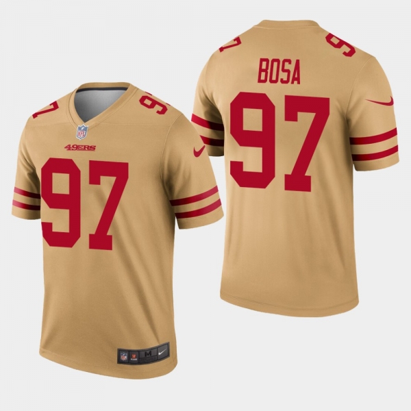 Men's San Francisco 49ers #97 Nick Bosa Inverted Legend Jersey - Gold