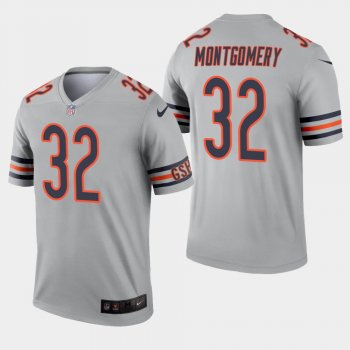 Men's Chicago Bears #32 David Montgomery Inverted Legend Jersey - Silver