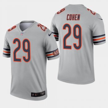 Men's Chicago Bears #29 Tarik Cohen Inverted Legend Jersey - Silver