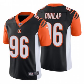 Men's Cincinnati Bengals #96 Carlos Dunlap Black 100th Season Vapor Limited Jersey