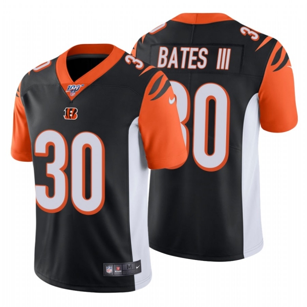 Men's Cincinnati Bengals #30 Jessie Bates III Black 100th Season Vapor Limited Jersey