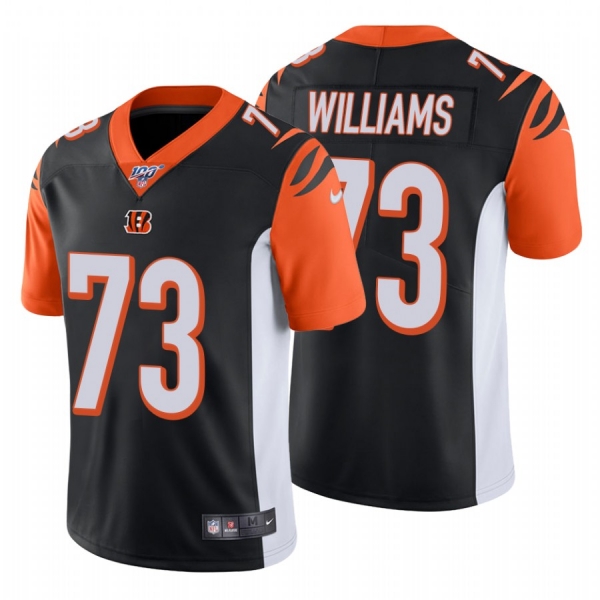 Men's Cincinnati Bengals #73 Jonah Williams Black 100th Season Vapor Limited Jersey