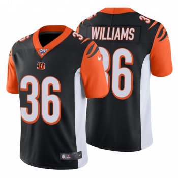 Men's Cincinnati Bengals #36 Shawn Williams Black 100th Season Vapor Limited Jersey