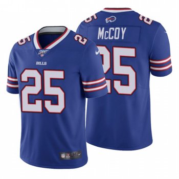 Men's Buffalo Bills #25 LeSean McCoy Royal 100th Season Vapor Limited Jersey