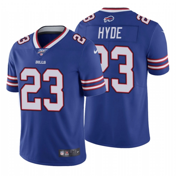 Men's Buffalo Bills #23 Micah Hyde Royal 100th Season Vapor Limited Jersey