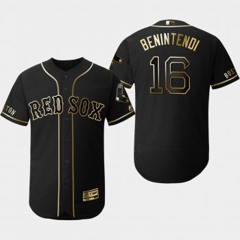 Men's Boston Red Sox Black Andrew Benintendi Flex Base Jersey